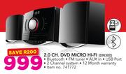 JVC 2.0 Ch DVD Micro Hi-Fi DN300
