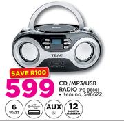 Teac CD/MP3/USB Radio PC-D880