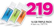 Lexar 16GB Triple Pack-Per Pack