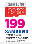 Samsung 32GB EVO+ Micro SD Card
