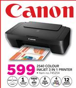 Canon 2540 Colour Inkjet 3 In 1 Printer