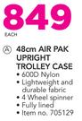 Paklite 48Cm Air Pak Upright Trolley Case