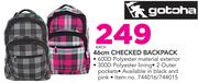 Gotcha 46Cm Checked Backpack-Each