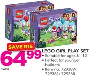 Lego Girl Play Set-Each