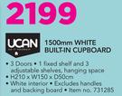 Ucan 1500mm White Built-In Cupboard