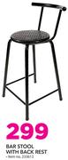 Bar Stool With Back Rest