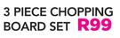 Mainstays 3 Piece Chopping Board Set