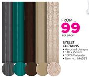 Always Home Eyelet Curtains-Per Drop