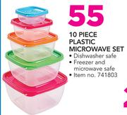 Mainstays 10 Piece Plastic Microwave Set