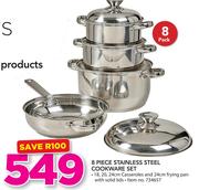 Mainstays 8 Piece Stainless Steel Cookware Set