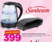 Sunbeam Kettle & Sandwich Maker Pack