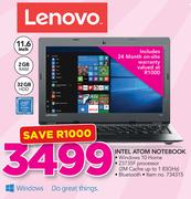 Lenovo 11.6 Inch Intel Atom Notebook
