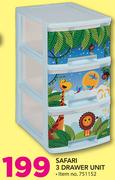 Safari 3 Drawer Unit
