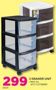 Addis 3 Drawer Unit-Each