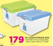 Addis 56Ltr Clear Storage Box-Each