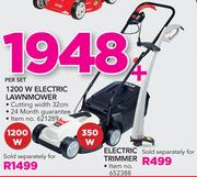 Ryobi 1200W Electric Lawnmower+ Free Electric Trimmer