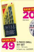 Tork Craft 5 Piece Drill Bit Set