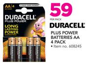 Duracell Plus Power Batteries AA 4 Pack-Per Pack
