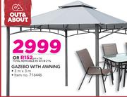 Out&About Gazebo With Awning 3x3m
