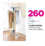 Mainstays 3 Arm Dryer-Each
