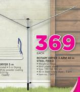 Rotary Dryer 3 Arm 40m Steel Fixed