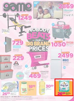 Game Zambia : Nobody Beats Our Big Brand Prices (11 May - 24 May 2017), page 1