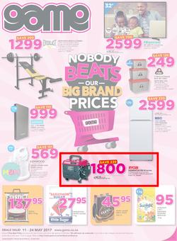 Game Namibia : Oshakati Nobody Beats Our Big Brand Prices (11 May - 24 May 2017), page 1