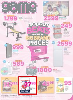Game Namibia : Oshakati Nobody Beats Our Big Brand Prices (11 May - 24 May 2017), page 1