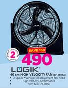 Logik 40cm High Velocity Fan BF-1601A