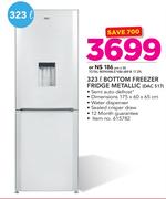 Defy 323Ltr Bottom Freezer Fridge Metallic DAC 517