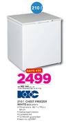 KIC 210Ltr Chest Freezer White KCG 210 1