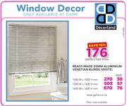 Decorland Ready-Made 25mm Aluminium Venetian Blinds White-1200X1600mm