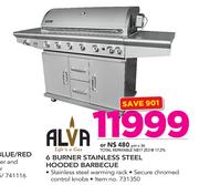 Alva 6 Burner Stainless Steel Hooded Barbacue