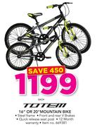 Totem 16" Or 20" Mountain Bike-Each