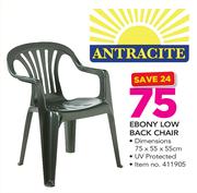 Antracite Ebony Low Back Chair