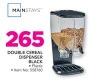 Mainstays Double Cereal Dispenser Black
