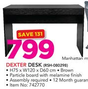 Dexter Desk(Brown) 75x120x60cm RSH-080298