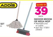 Addis Indoor Broom Or Mega Mop-Each