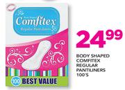 Body Shaped Comfitex Regular Pantyliners-100's Pack