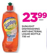 Sunlight Dishwashing Anti-Bacterial Liquid Bottle-750ml