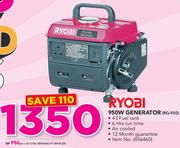 Ryobi 950W Air Cooled Generator With 4Ltr Fuel Tank RG-950