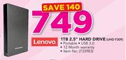 Lenovo 1TB 2.5" Portable Hard Drive UHD F309
