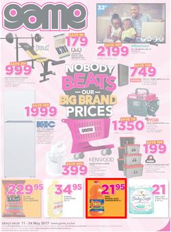 Game Botswana : Nobody Beats Our Big Brand Prices (11 May - 24 May 2017), page 1