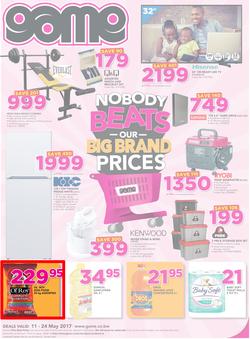 Game Botswana : Nobody Beats Our Big Brand Prices (11 May - 24 May 2017), page 1