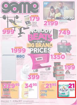 Game Botswana : Nobody Beats Our Big Brand Prices (11 May - 24 May 2017), page 1