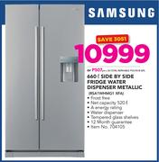 Samsung 660Ltr Side By Side Fridge With Water Dispenser Metallic RSA1WHMG1 XFA