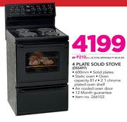 Defy 600mm 4 Plate Solid Stove DSS497