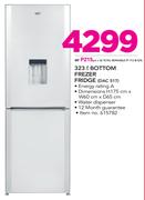 Defy 323Ltr Bottom Freezer Fridge With Water Dispenser DAC517