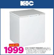 KIC 210Ltr Chest Freezer KCG 2101 86.1x78.6x68cm