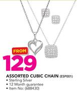 Assorted Cubic Chain In Sterling Silver ESP001